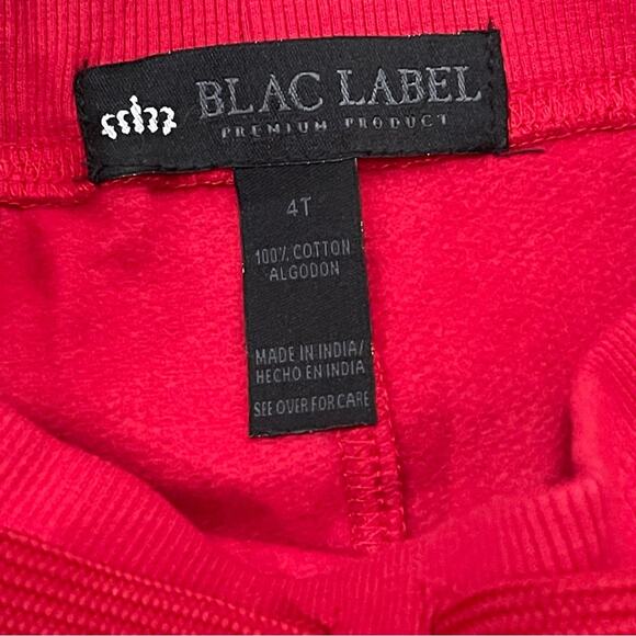 BLAC LABEL Graphic T-Shirt & Shorts Set Red White Navy Blue NWT Boys 4T - Picture 6 of 6